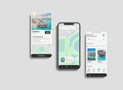 Tour and Travel App - UI Design appdesign ui uiux ux web