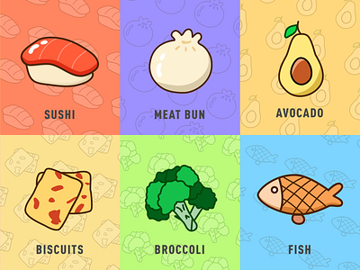 食物Icon app branding design graphic design icon illustration logo ui vector