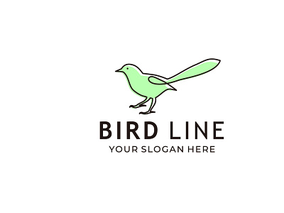 Bird logo line art