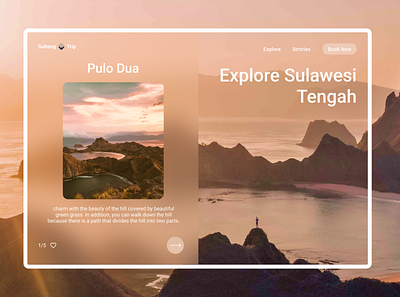 Sulteng Trip - Explore Landing Page explore indonesia landing page sulawesi tengah travel ui website