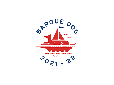 Barque Dog Pet Supplies barque boat dog icon illustration logo pet sailboat
