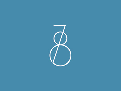Cafe 78 78 logo mark numerals