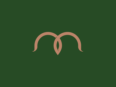 M Logo butcher hook logo m mark