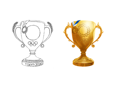 An Olympic Trophy Gift illustration design illustration ui