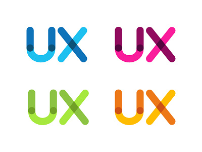 UX Venn Logo Concept contemporary corporate geometric identity rounded sans transparency user user experience ux ux logo venn diagram