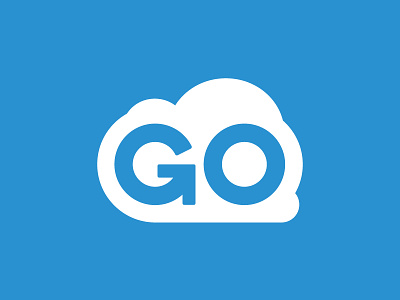 Go Cloud logo arrow calligraphy clean cloud go logo round rounded sans sans serif sync typography
