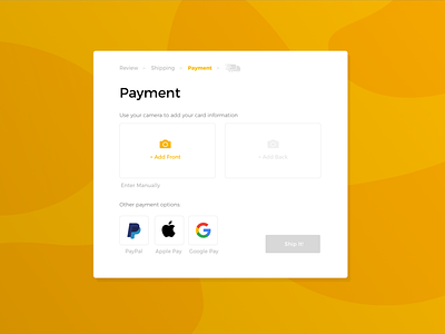 Credit Card Check Out checkout dailyui oragne