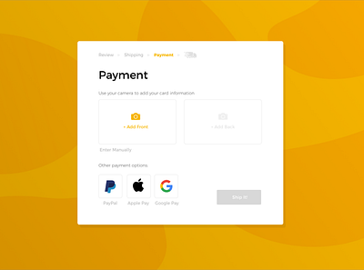 Credit Card Check Out checkout dailyui oragne