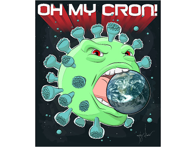 Oh My Cron! Poster Design adobe illustrator colorful art custom graphics digital art illustration poster design print design typography