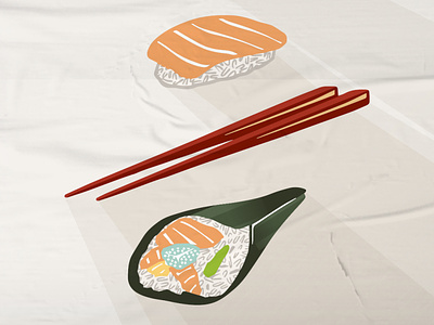 Sushi Time - Illustration 3d design graphic design illustration vector
