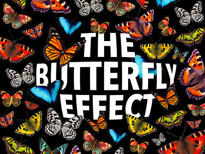 The Butterfly Effect abstract art artist branding design butterfly clean collage colorful creative daily art designer graphicdesign inspiration poster typography typography art