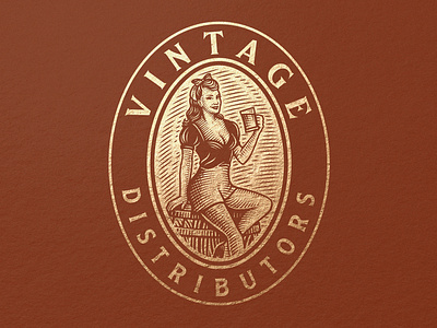 Vintage distributors branding design graphic design illustration logo