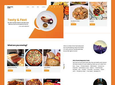 Megroasty restuarant web app branding design graphic design illustration logo typography ui ux vector