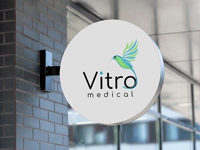 Logo. Vitro medical US colibri design design medical figma graphic design hummingbird illustration logo ui