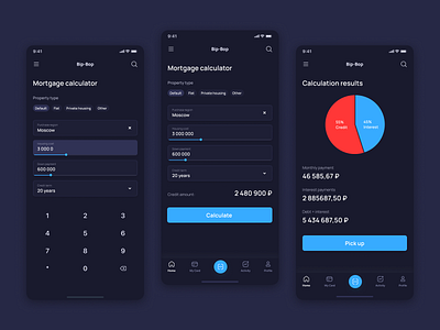 Mortgage calculator app calculator dailyui graphic design mobile app ui user interface ux web design