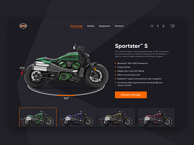 Daily UI - E-Commerce Shop concept daily ui dailyui dark dark ui design ecommerce graphic design interaction interface motorbike online store store ui user interface ux web design website