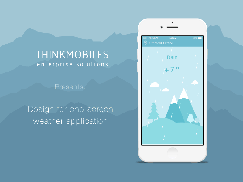 Weather App Animation animation appdesign clean color gif icon interface ios9 iphone6 ui ux