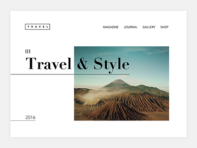 Travel & Style clean fashion image interface magazine minimal photo style travel typography