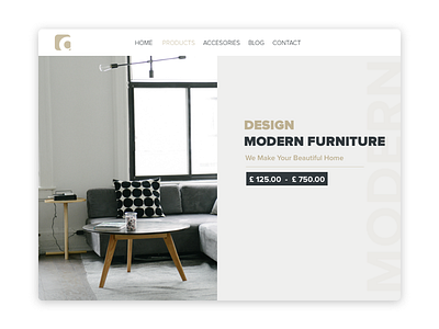 Modern Furniture Site cards design furniture interface line modern site