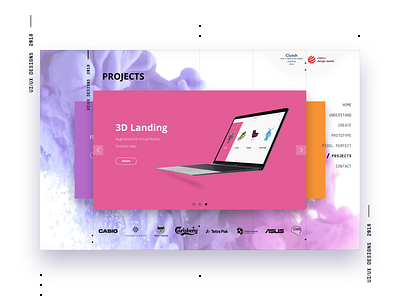 UI/UX Landing 2019 trend branding color gradient interface light line purple simple styleguide typography ui web