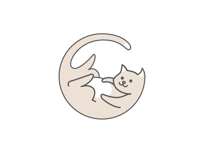 Logo for a pet shop cat fatty logo pet