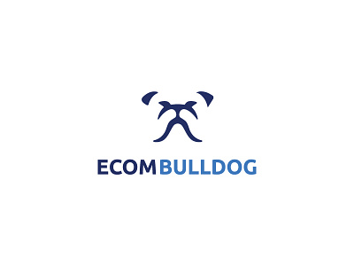 Ecom bulldog blue bulldog design ecommerce logo simple