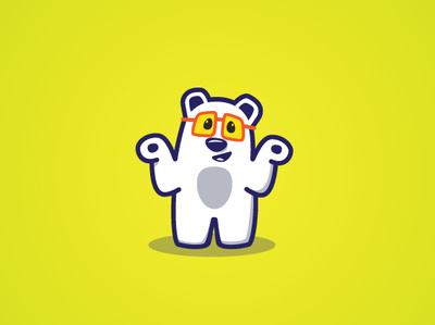 Polar bear bear bear logo cool design illustration logo mascot polarbear simple