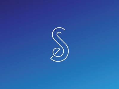 Se monogram blue design logo monogram simple