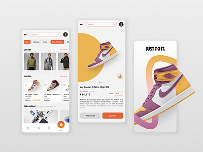 Nike App visual design app appdesign branding homepage ui uidesign