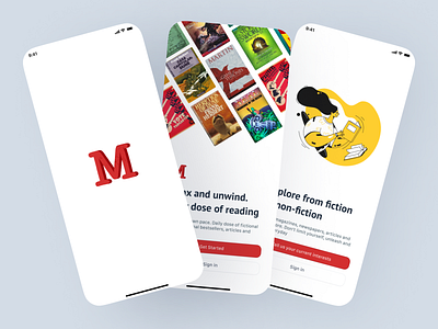 Magna: Educational app onboarding screens