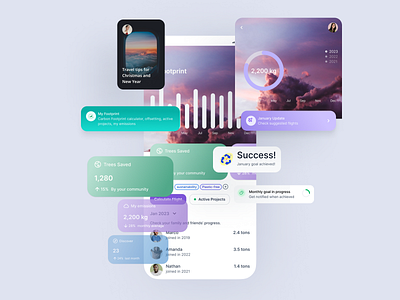 Carbon Footprint Tracking feature for Flighty app app design branding calculate carbon footprint carbon footprint carbon footprint tracker conscious travel design flight ap product design travel app ui ux