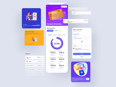 Part 2: DESIGN A CARD SPENT HISTORY FOR A BANK APP: features app app design bank app branding budgeting conscious spending design ecommerce food tracking food waste ui