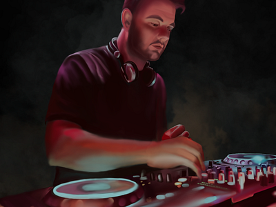 Deejaying | Portret art digital painting drawing graphic art portret procreate procreate art