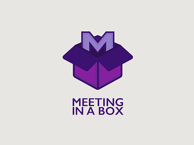 Logo Meeting in a box box design logo vector