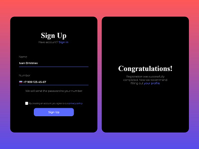 Daily UI 001 - Sign Up Page dailyui design graphic design landing landing page ui web web design