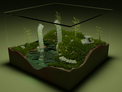 Ruins 3d blender blender3d design isometric lowpoly ruins