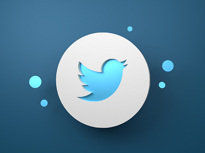 Social Network Icon Twitter 3d blender blender3d design icon social network twitter