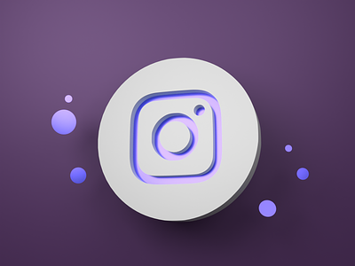 Social Network Icon Instagram 3d blender blender3d design icon insta instagram logo social network