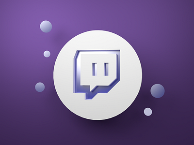Social Network Icon Twitch 3d blender blender3d design icon logo twitch