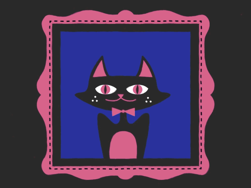 Meow! after effects animation cat crazy cat fun halloween motion graphics neon psychedelic vectors