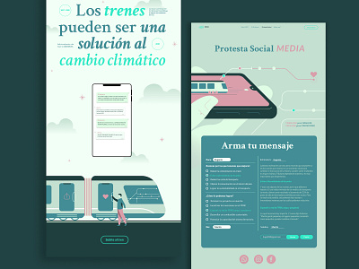 Protesta Social MEDIA color illustration layout type typography ui