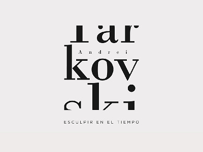 Tarkovski book book cover editorial typography