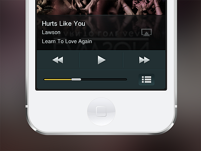 iphone Player apple design gui ios iphone music player ui