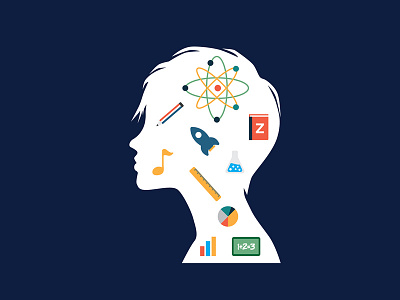 The Thinker education illustration thinking vector