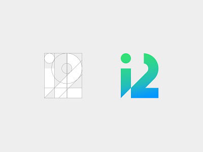 Logo Design Concept for i2 brand brand agency branding colors company company branding design geometric geometric design gradient color gradient design graphic graphic design guide idendity linee logo logotype logotype design vector