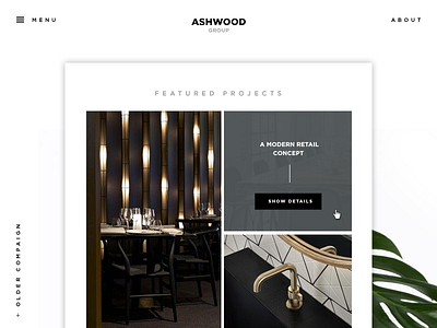 Ashwood group website design interface photoshop ui ux website