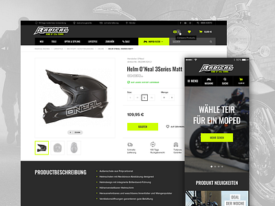 Moped Tuning e-commerce website moto redesign responsive ui ux website