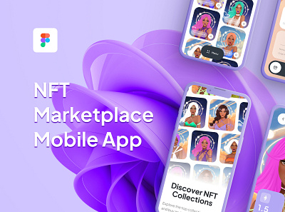 NFT Marketplace Mobile App app app design appdesign design figma mobiledesign nft nft design nft marketplace ui ui design ux ux design uxui
