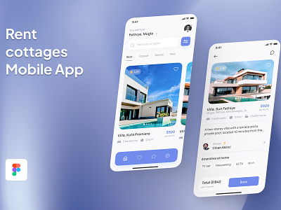 Rent cottages Mobile app