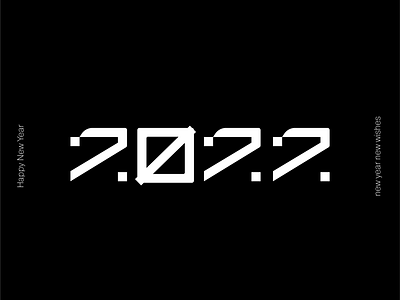 Happy New Year 2022 - Typography